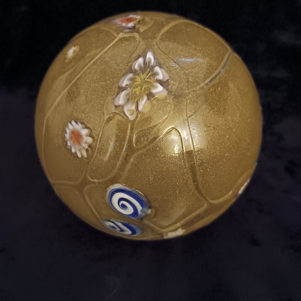 Bruce Freund Handblown Art Glass Sphere